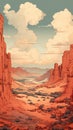 Bryce Canyon national park style travel poster Generative AI