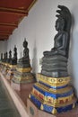 Beautiful Buddha with a naga over His head Statue in temple Bangkok thailand Royalty Free Stock Photo