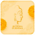 beautiful buddha purnima or vesak day festive background