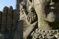 Beautiful buddha stone statue detail