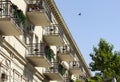 Beautiful building with balconies outdoor