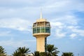 Beautiful building and the coffee house tower in Prince Khalifa Bin Salman Park