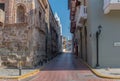 Beautiful building facades in the historic old town, Casco Viejo, Panama City Royalty Free Stock Photo