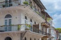 Beautiful building facades in the historic old town, Casco Viejo, Panama City Royalty Free Stock Photo