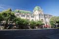 Beautiful building Hungarian Museum of Applied Art in the summer