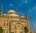 Beautiful building of a Muslim mosque. Mosque of Mohammed Ali in Cairo Royalty Free Stock Photo