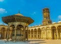 Beautiful building of a Muslim mosque. Mosque of Mohammed Ali in Cairo. Royalty Free Stock Photo