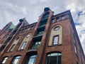 Beautiful building in the old warehouse district Speicherstadt in Hamburg Royalty Free Stock Photo