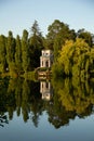 A beautiful building reflected in the water