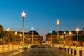 Beautiful building, staute around Place Massena Royalty Free Stock Photo