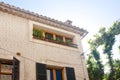 Beautiful building in Valldemossa, famous old mediterranean village of Majorca Spain. Royalty Free Stock Photo