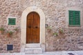 Beautiful building in Valldemossa, famous old mediterranean village of Majorca Spain. Royalty Free Stock Photo