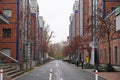 Beautiful buildings with great designs in a clean street