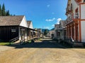 Beautiful buildings line the street of Barkerville.