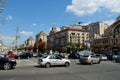 Beautiful buildings on the streets of the center of Kiev