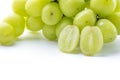 Beautiful a bunch of Shine Muscat green grape isolated on white background Royalty Free Stock Photo