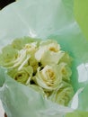 Beautiful bunch of white roses for the lover Royalty Free Stock Photo