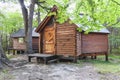 Bungalow inside the forest in El Chalten. Patagonia, Argentina