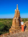 Beautiful Burmese Girl in Bagan, Myanmar Royalty Free Stock Photo