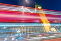 Beautiful bus light trails under Big Ben, London Royalty Free Stock Photo