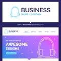 Beautiful Business Concept Brand Name Audio, headphone, headphon
