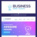 Beautiful Business Concept Brand Name award, trophy, win, prize Royalty Free Stock Photo