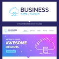 Beautiful Business Concept Brand Name cloud, access, document, f Royalty Free Stock Photo