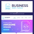 Beautiful Business Concept Brand Name Code, coding, file, progra Royalty Free Stock Photo