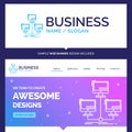 Beautiful Business Concept Brand Name database, distributed, con