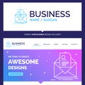 Beautiful Business Concept Brand Name mail, contract, letter, em