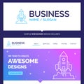 Beautiful Business Concept Brand Name Rocket, spaceship, startup Royalty Free Stock Photo