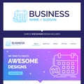 Beautiful Business Concept Brand Name schedule, classes, timetab