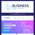 Beautiful Business Concept Brand Name trolly, baby, kids, push