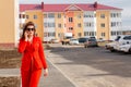 Beautiful business lady talking on the phone Royalty Free Stock Photo