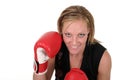 Beautiful Business Woman In Boxing Gloves 7b