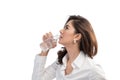 Beautiful business woman drinking water Royalty Free Stock Photo
