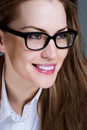 Beautiful business woman with glasses Royalty Free Stock Photo