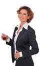 Beautiful Business Woman Having a Cocktail Royalty Free Stock Photo