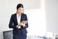 Beautiful Business Woman secretary in office at workplace,Asian Royalty Free Stock Photo