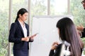 Beautiful Business Woman secretary in office at workplace,Asian Royalty Free Stock Photo