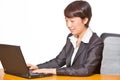 Beautiful business woman working on computer Royalty Free Stock Photo