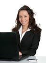 Beautiful business woman working on laptop Royalty Free Stock Photo