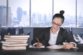 Beautiful business woman writing on a clipboard Royalty Free Stock Photo