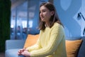 Beautiful Businesswoman Gives Report/ Presentation to Her Business Colleagues in the Conference Room Royalty Free Stock Photo