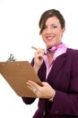 Beautiful Businesswoman Taking Notes Royalty Free Stock Photo