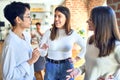 Beautiful businesswomen smiling happy Royalty Free Stock Photo