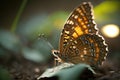 Beautiful Butterfly Close-up: Capture the details of individual butterflies by getting in close. Royalty Free Stock Photo