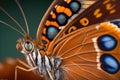 Beautiful Butterfly Close-up: Capture the details of individual butterflies by getting in close. Royalty Free Stock Photo