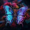 Beautiful butterfly on a flower. Colorful butterfly in the garden Royalty Free Stock Photo