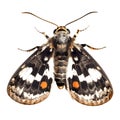 Beautiful butterfly isolated.Acherontia atropos.black and white butterfly.Moth. AI Generated